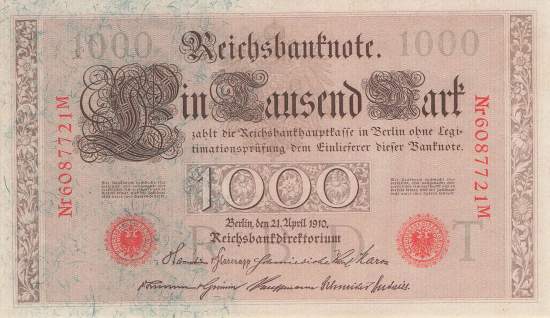 1000 Mark 1910 Ro.45c T/M